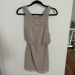 Women’s Free People Nude Lace Mini Dress